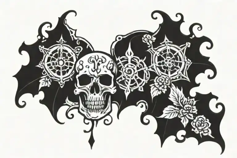 a small tattoo with a deep meaning showing contrasting nature of life tattoo design idea