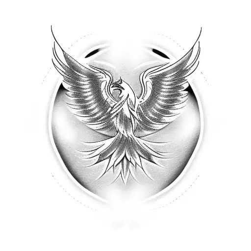 Phoenix on rib cage tattoo design idea