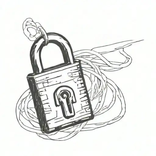 padlock tattoo design idea