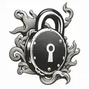 padlock tattoo design idea