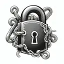 padlock tattoo design idea