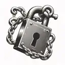 padlock tattoo design idea