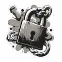 padlock tattoo design idea