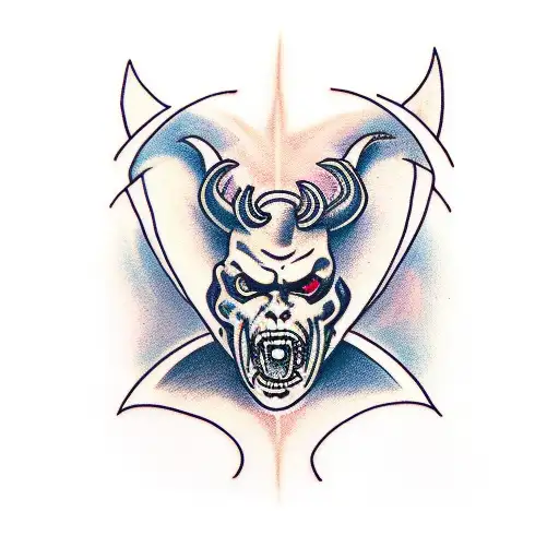 Lucifer The Sin of Pride for The Back tattoo design idea