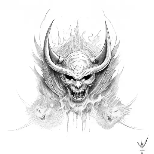 Lucifer The Sin of Pride for The Back tattoo design idea