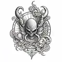 cancer horoscope symbol tattoo design idea