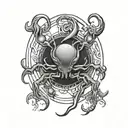 cancer horoscope symbol tattoo design idea