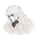 An intricate dotwork design featuring the mysterious and enigmatic character Griffith from 'Berserk' tattoo design idea