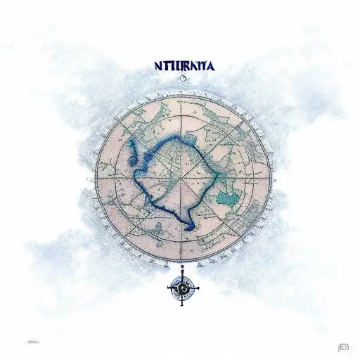 naval map uf continents tattoo design idea