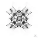 metatrons cube tattoo design idea
