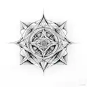metatrons cube tattoo design idea