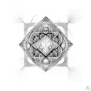 metatrons cube tattoo design idea