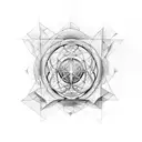 metatrons cube tattoo design idea