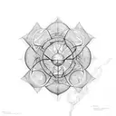metatrons cube tattoo design idea