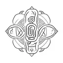 be still in Hebrew  tattoo design idea