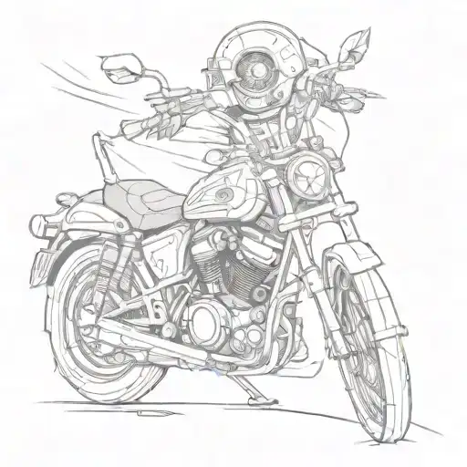 motorcycle and darts themed tattoo tattoo design idea