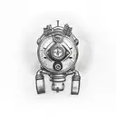 old diving suit helmet tattoo design idea