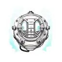 old diving suit helmet tattoo design idea