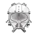 old diving suit helmet tattoo design idea