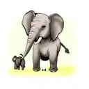 Elephant tattoo design idea