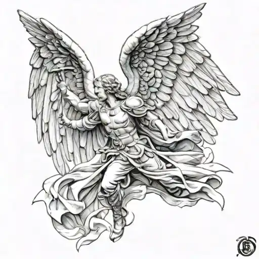 archangel Gabriel tattoo design idea