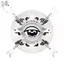 murder of crow with a mangekyou sharingan from naruto in one of their eyes tattoo design idea