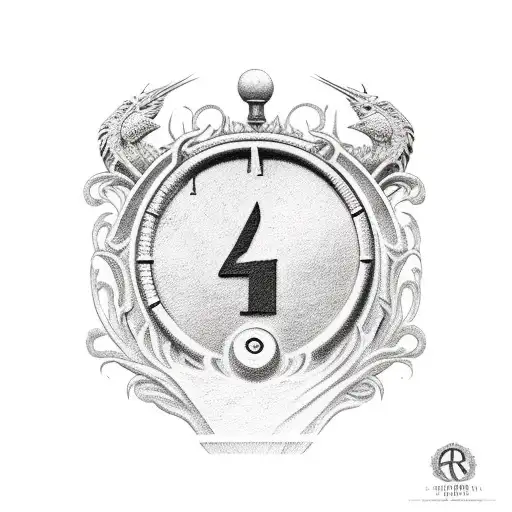 roman birth date number tattoo design idea