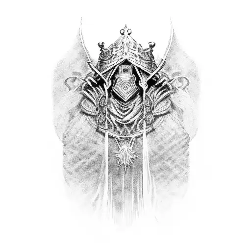 dark souls 3 nameless king tattoo design idea