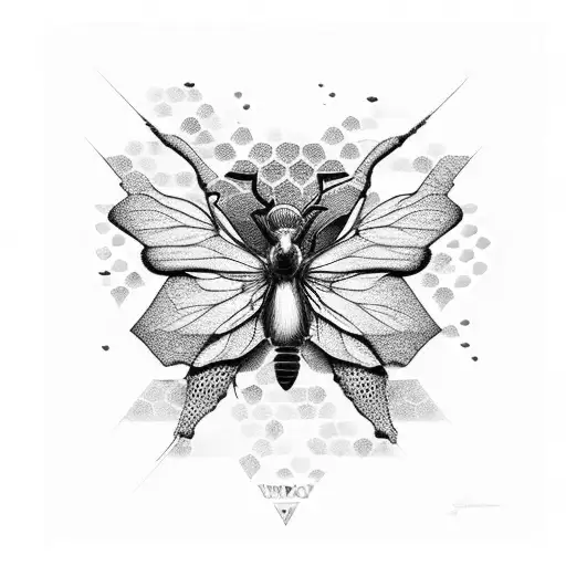 honeycomb tattoo design idea