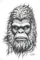 sasquatch tattoo design idea