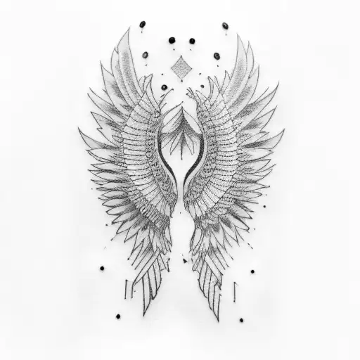 Wing tattoo design idea