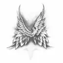 Wing tattoo design idea