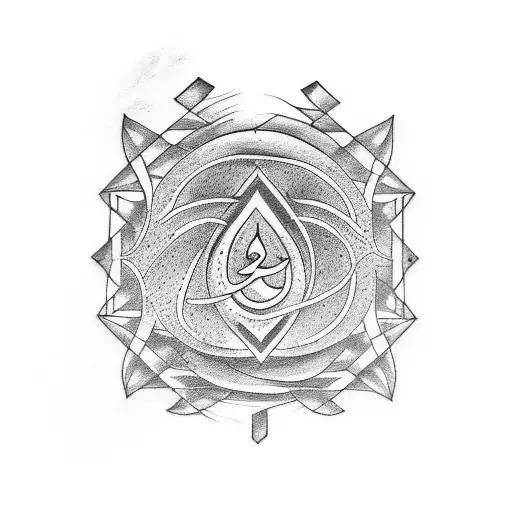 small tattoo design of multiple paths to one destination which is allah  tattoo design idea
