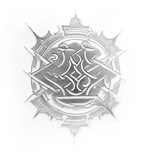 small tattoo design of multiple paths to one destination which is allah  tattoo design idea