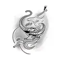 Cobra com ramos tattoo design idea