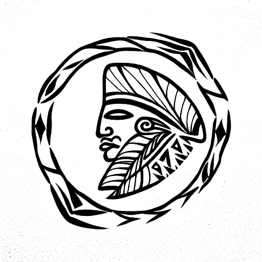 taino indian tattoo design idea