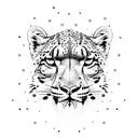 snow leopard tattoo design idea