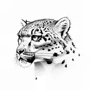 snow leopard tattoo design idea
