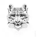 snow leopard tattoo design idea