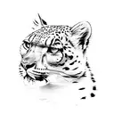 snow leopard tattoo design idea