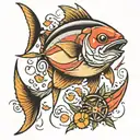 tuna and bullets tattoo design idea