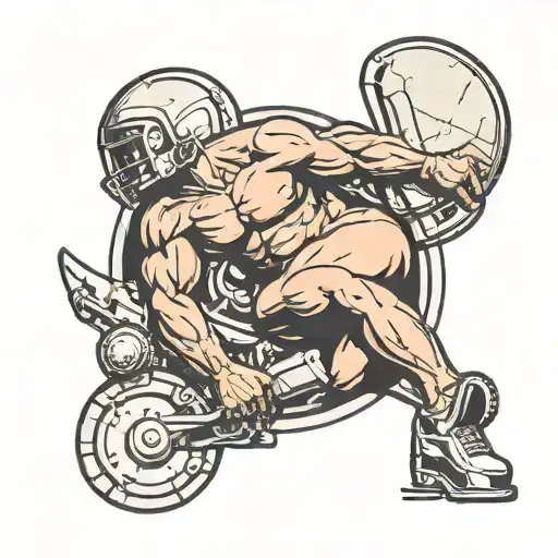 pin-up Sisyphus tattoo design idea