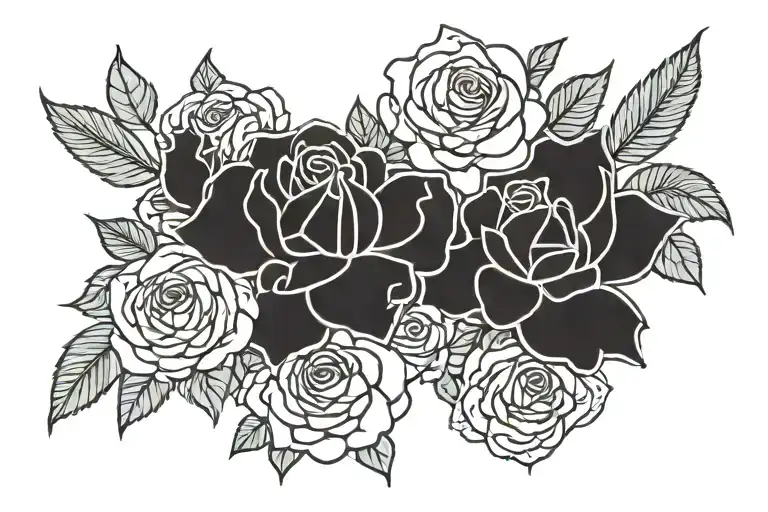 indigenous, Wiccan, Yaqui roses tattoo design idea