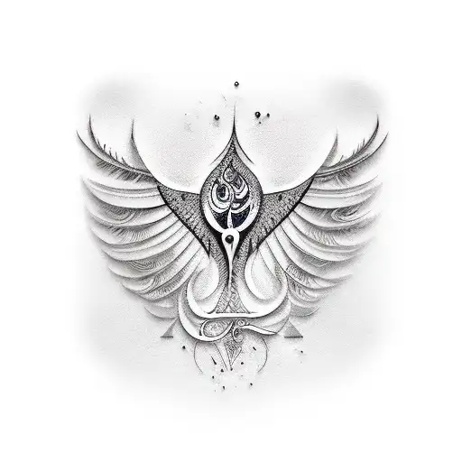 uday name with feather tattoo design idea