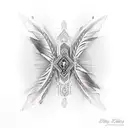 uday name with feather tattoo design idea