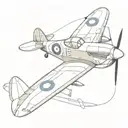 supermarine spitfire fighter plane tattoo design idea