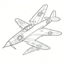 supermarine spitfire fighter plane tattoo design idea