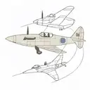 supermarine spitfire fighter plane tattoo design idea