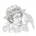 Bob Dylan tattoo design idea