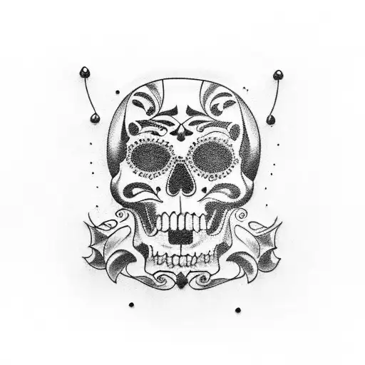 gangsta tattoos with sinco di mao and sugar skulls and lowrider cars tattoo design idea